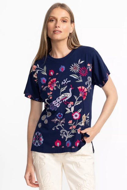 Johnny Was Women SIDE SLIT DOLMAN TEE