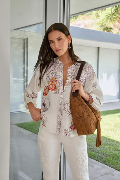 Johnny Was Women LUCINDA BUTTON DOWN SHIRT