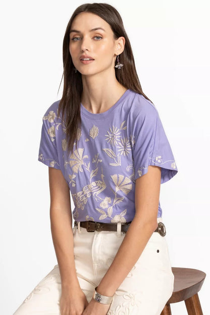 Johnny Was Women SIDE SLIT DOLMAN TEE