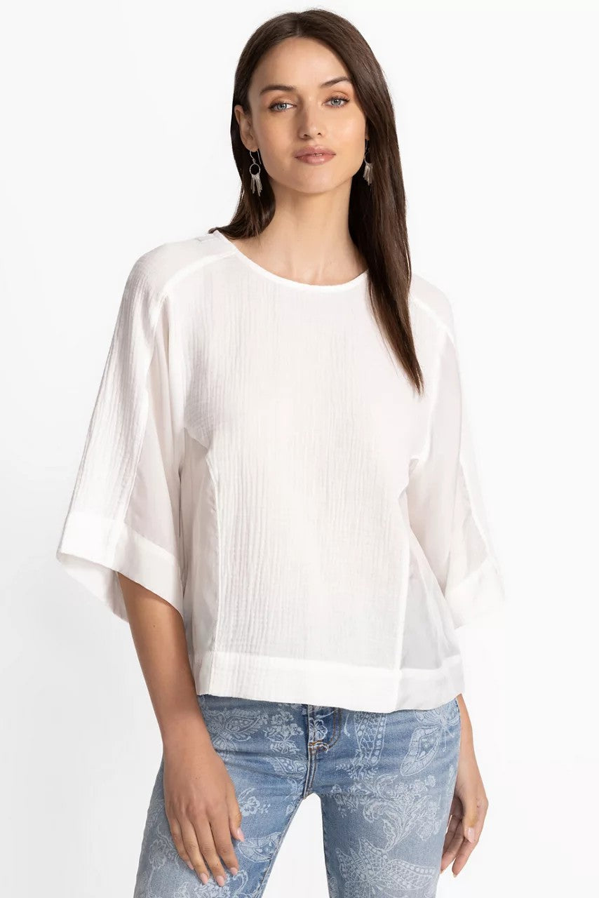 Johnny Was Women MIXED MEDIA DROP SHOULDER TOP