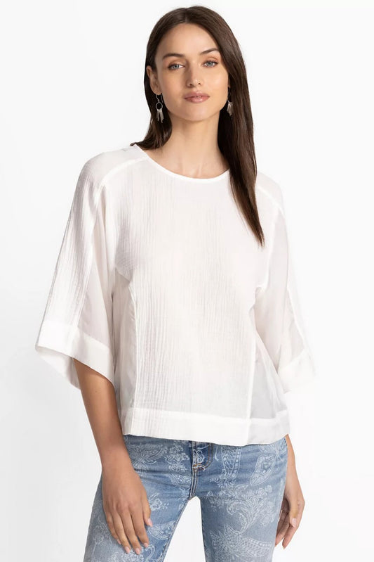 Johnny Was Women MIXED MEDIA DROP SHOULDER TOP