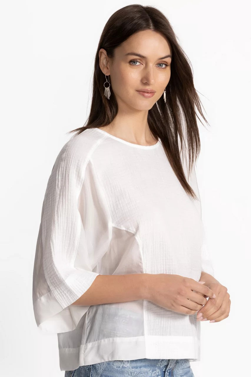 Johnny Was Women MIXED MEDIA DROP SHOULDER TOP