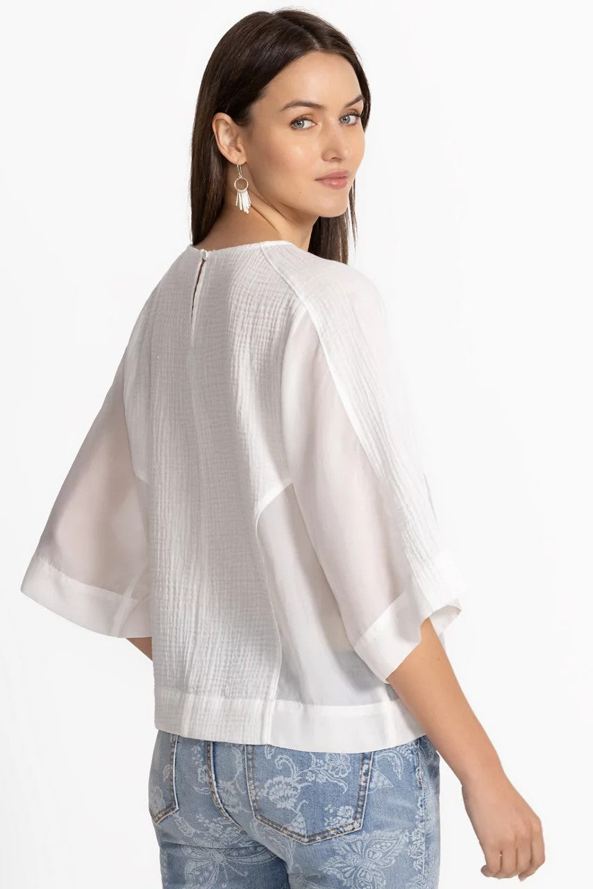 Johnny Was Women MIXED MEDIA DROP SHOULDER TOP