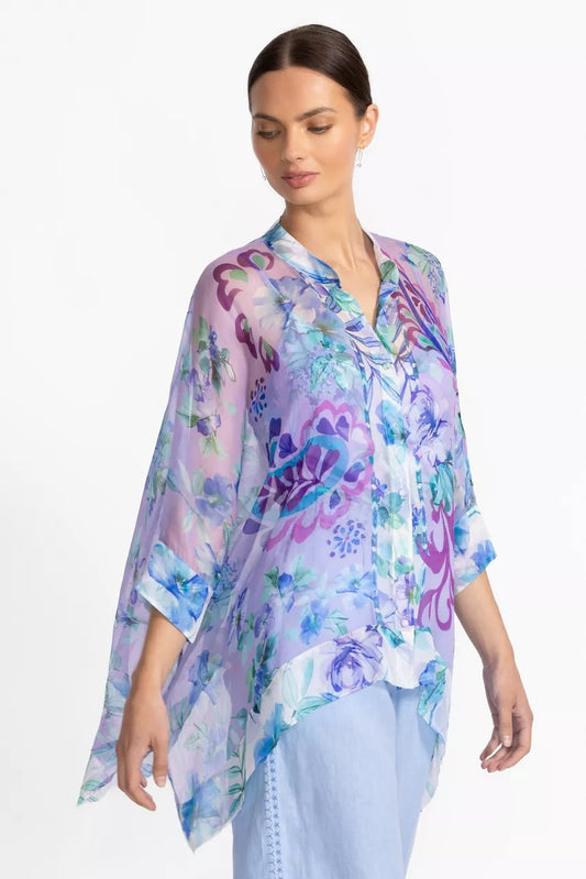 Johnny Was Women KATIA OVERSIZED CONTRAST BLOUSE