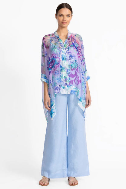 Johnny Was Women KATIA OVERSIZED CONTRAST BLOUSE