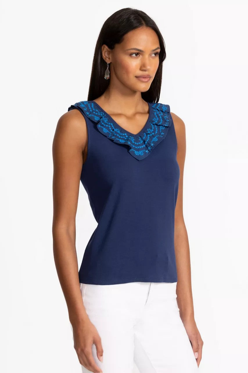 Johnny Was Women MIXED MEDIA FLUTTER TANK