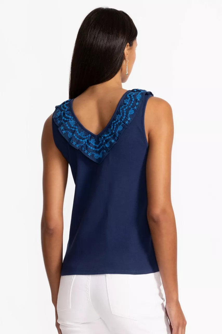 Johnny Was Women MIXED MEDIA FLUTTER TANK