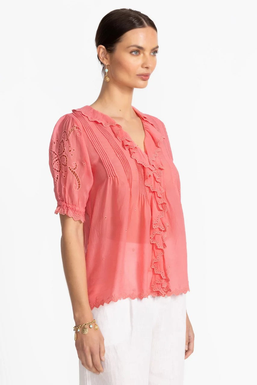 Johnny Was Women ANETTE RUFFLE BLOUSE