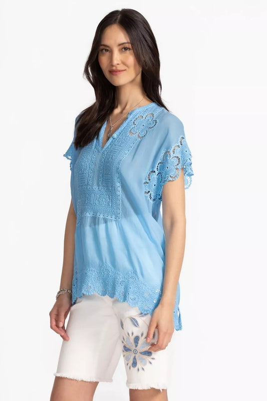 Johnny Was Women PARADE EMBROIDRED TUNIC