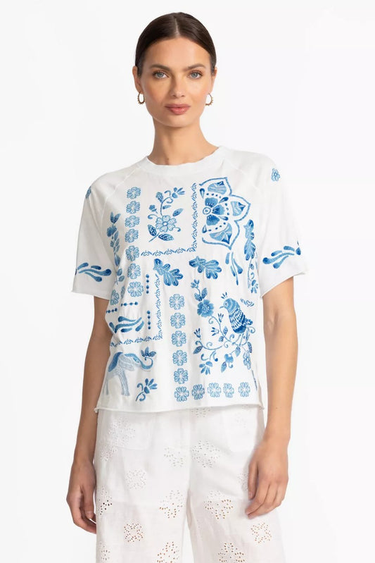 Johnny Was Women RAW EDGE RAGLAN BOXY TEE