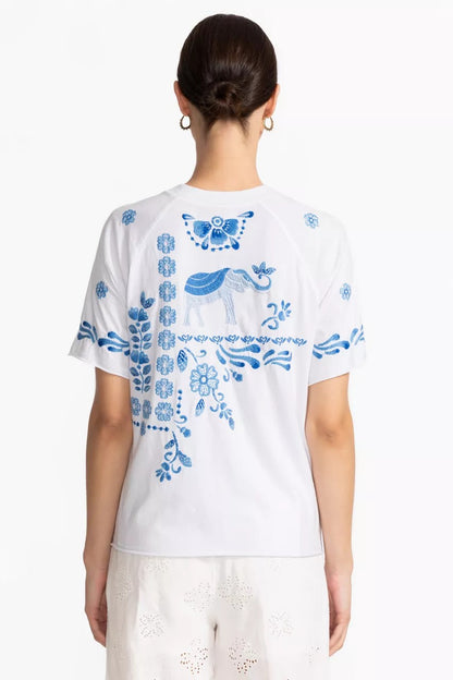 Johnny Was Women RAW EDGE RAGLAN BOXY TEE