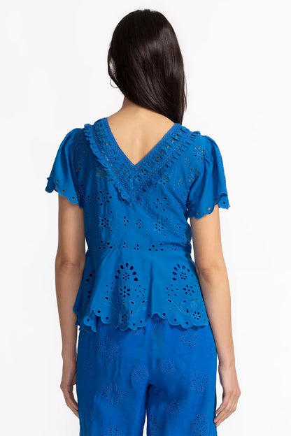 Johnny Was Women ELIZABETH PEPLUM BLOUSE