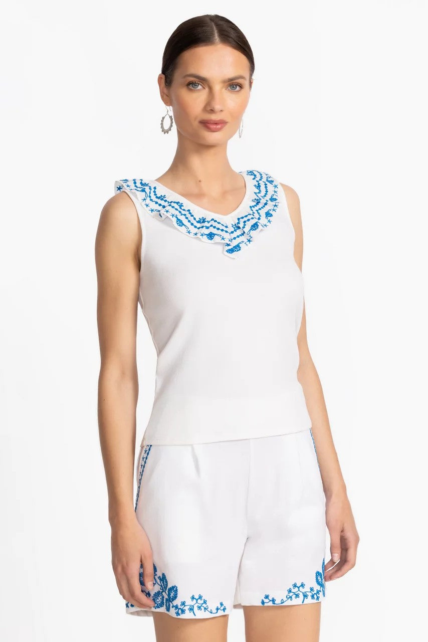 Johnny Was Women MIXED MEDIA FLUTTER TANK