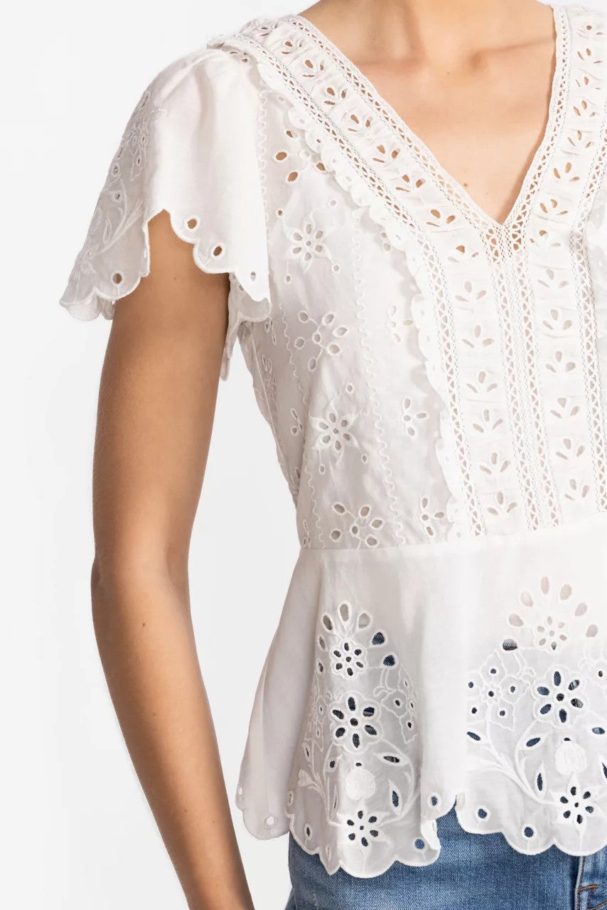 Johnny Was Women ELIZABETH PEPLUM BLOUSE
