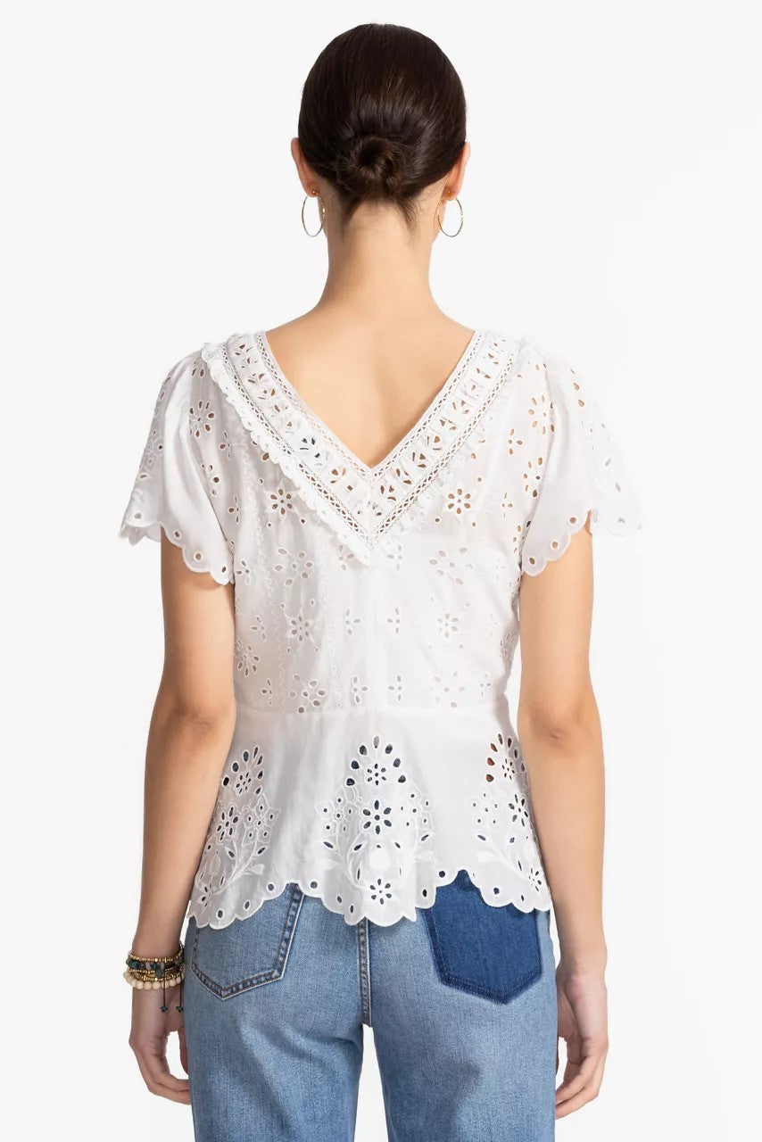 Johnny Was Women ELIZABETH PEPLUM BLOUSE
