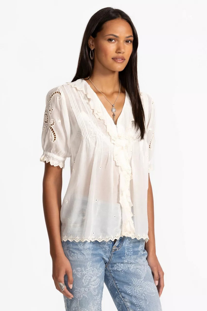 Johnny Was Women ANETTE RUFFLE BLOUSE