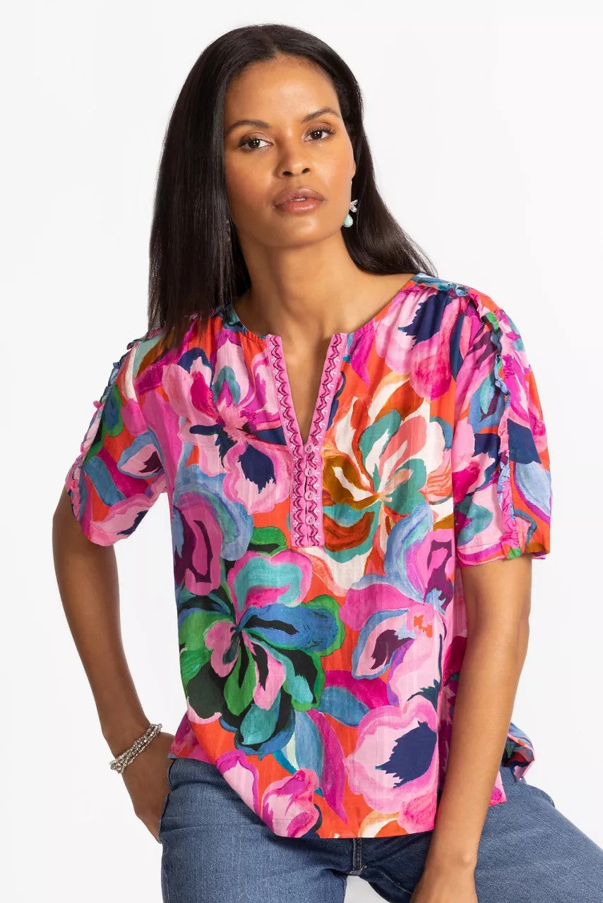 Johnny Was Women RUFFLE SEAM TOP