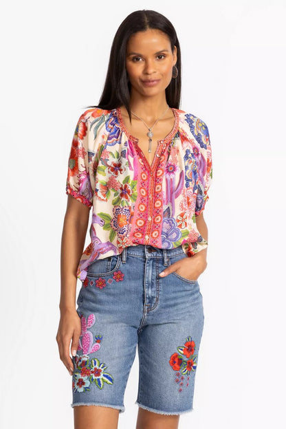 Johnny Was Women AVAH BUTTON DOWN SHIRT