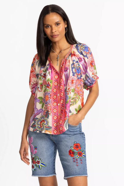 Johnny Was Women AVAH BUTTON DOWN SHIRT
