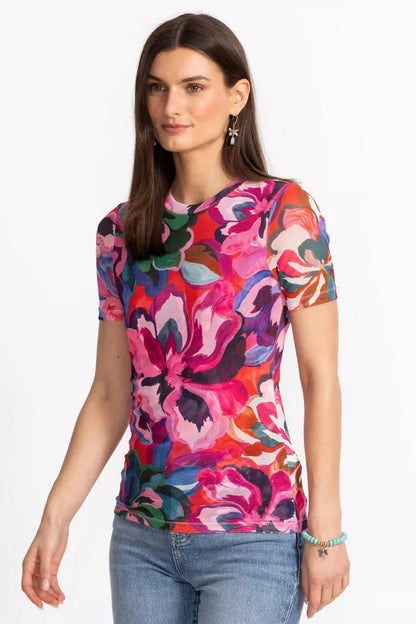Johnny Was Women ELEANOR SHORT SLEEVE MESH TEE