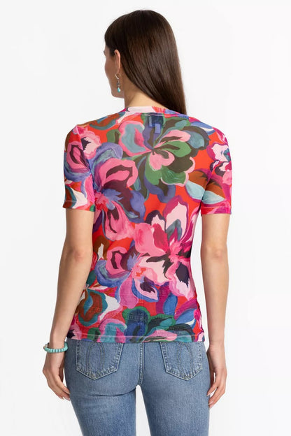Johnny Was Women ELEANOR SHORT SLEEVE MESH TEE