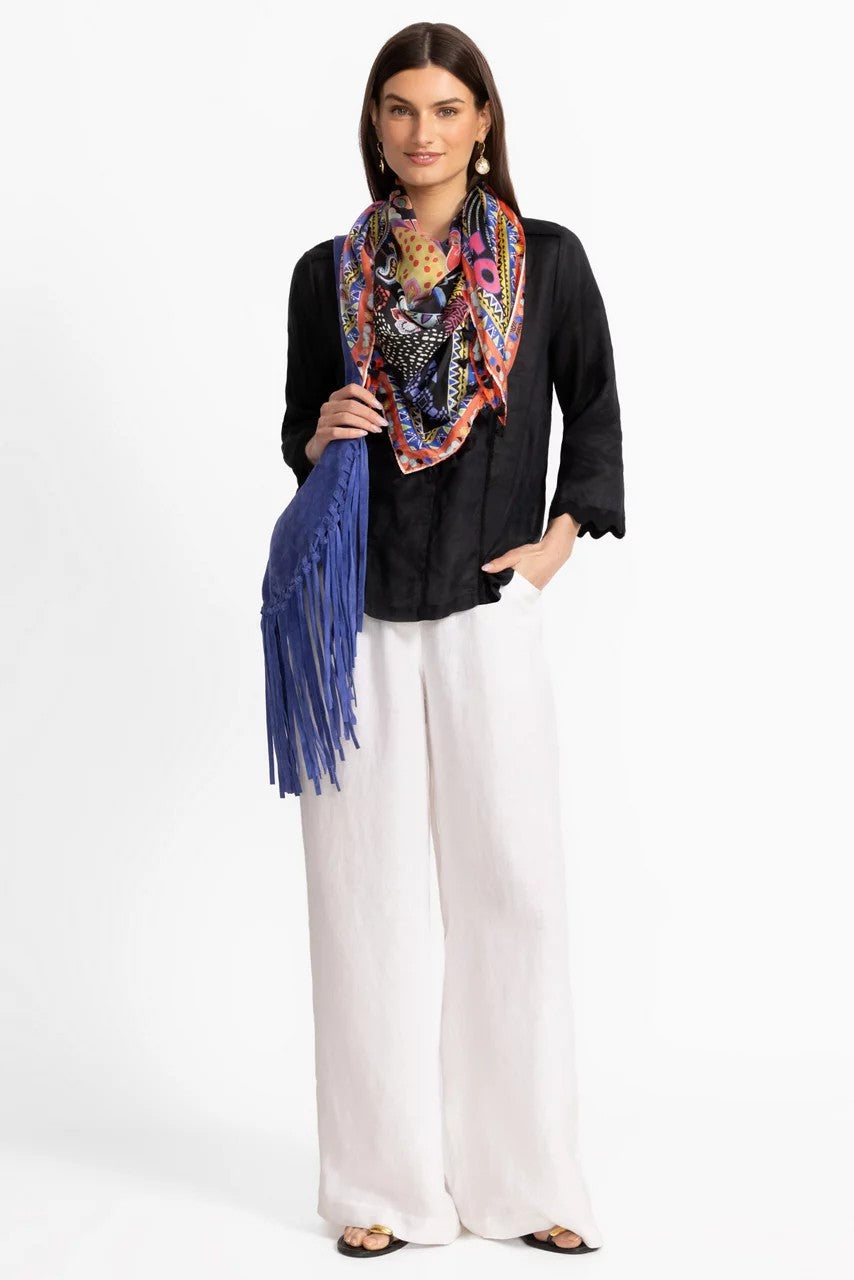 Johnny Was Women LINEN PRINCESS SEAM TOP
