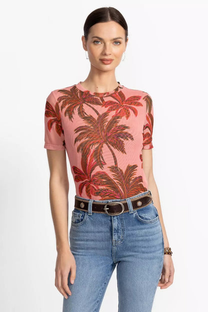 Johnny Was Women ELEANOR SHORT SLEEVE MESH TEE