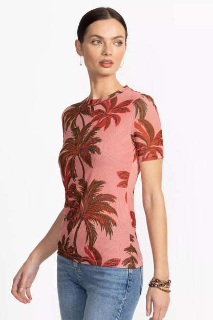 Johnny Was Women ELEANOR SHORT SLEEVE MESH TEE