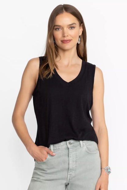 Johnny Was Women SLUB JERSEY HI LOW TANK