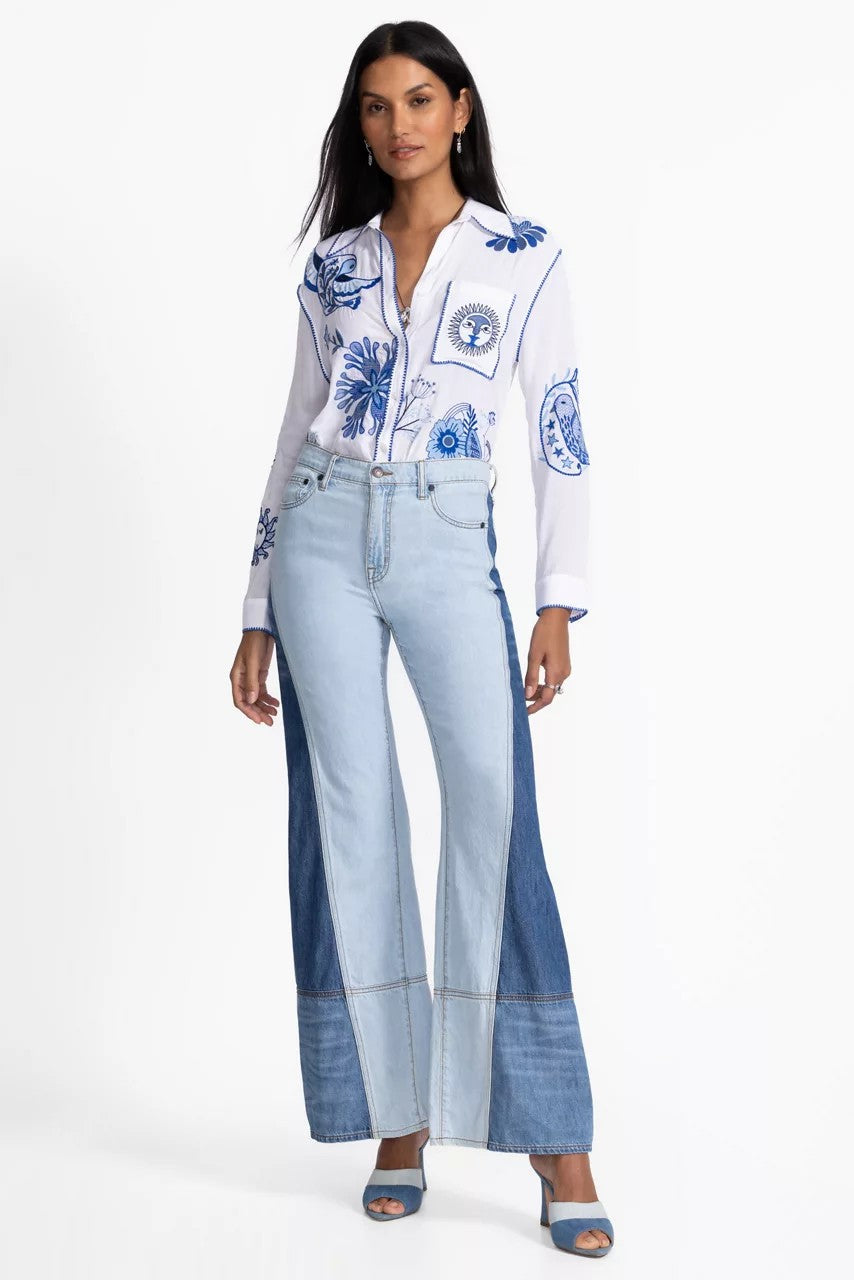 Johnny Was Women THE PIECED STRAIGHT FLARE JEAN