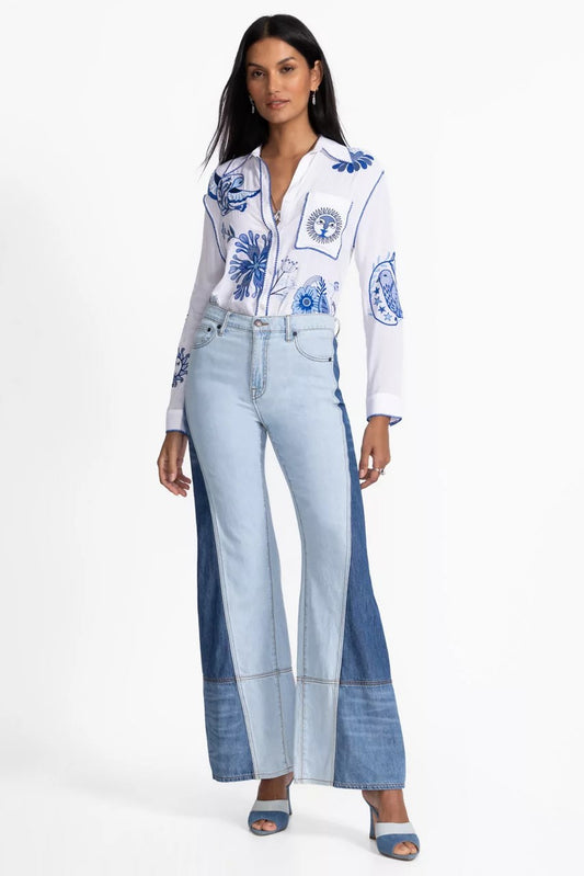 Johnny Was Women THE PIECED STRAIGHT FLARE JEAN