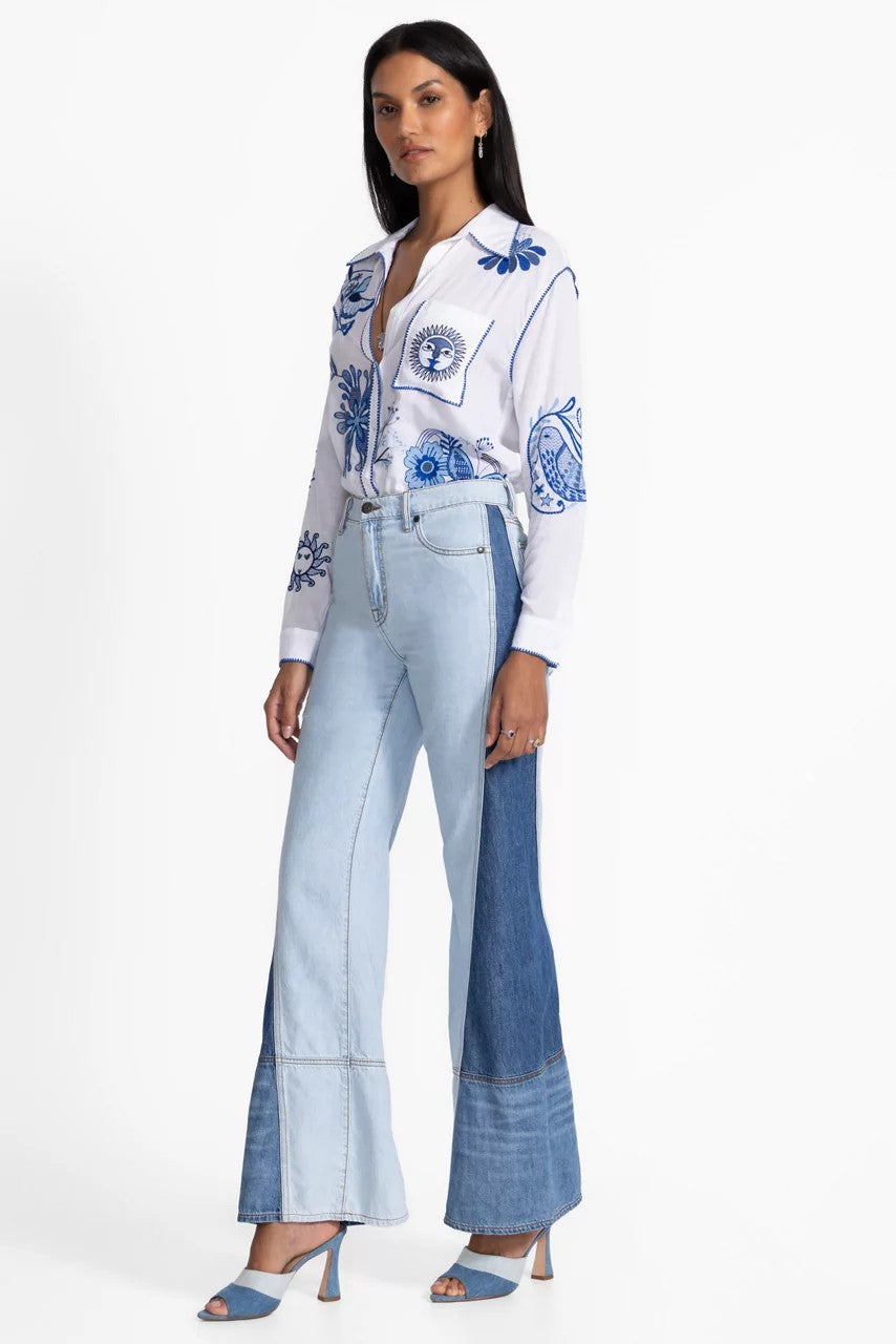 Johnny Was Women THE PIECED STRAIGHT FLARE JEAN