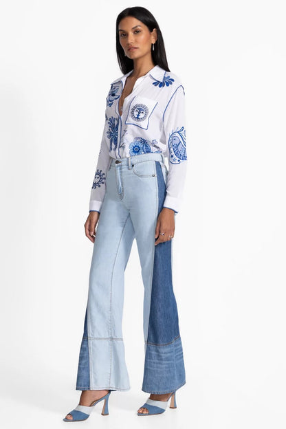 Johnny Was Women THE PIECED STRAIGHT FLARE JEAN