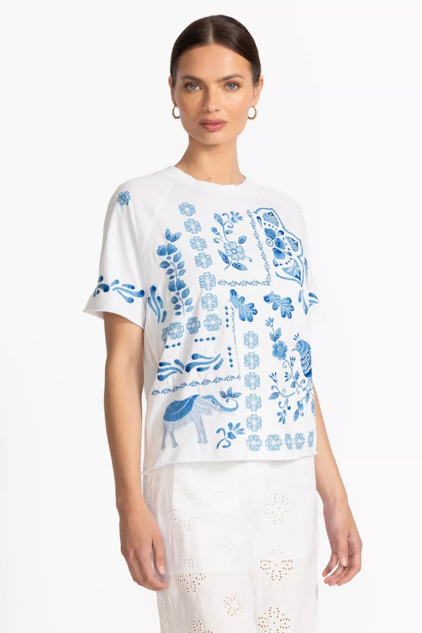 Johnny Was Women RAW EDGE RAGLAN BOXY TEE