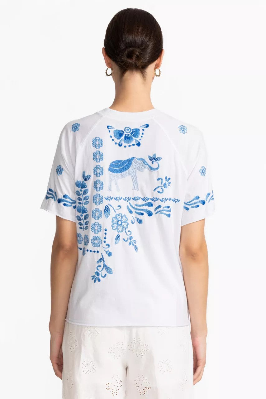Johnny Was Women RAW EDGE RAGLAN BOXY TEE