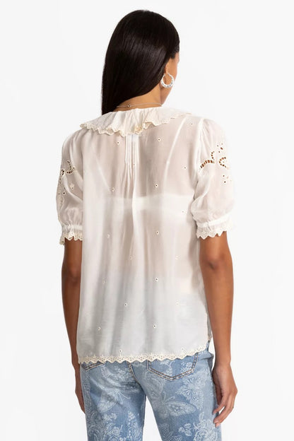 Johnny Was Women ANETTE RUFFLE BLOUSE