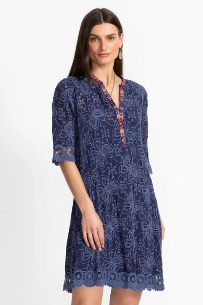 Johnny Was Women MALFI MANDARIN COLLAR DRESS