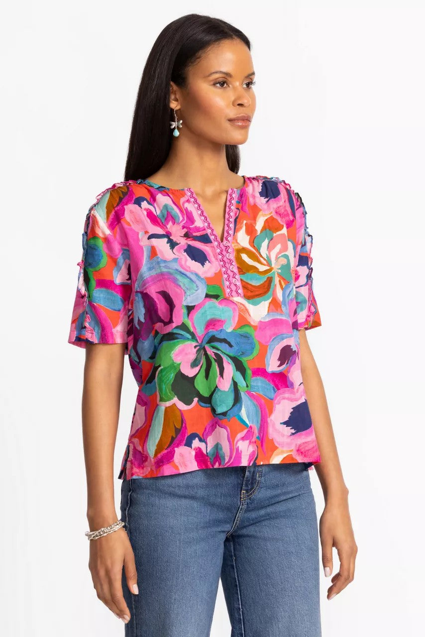 Johnny Was Women RUFFLE SEAM TOP