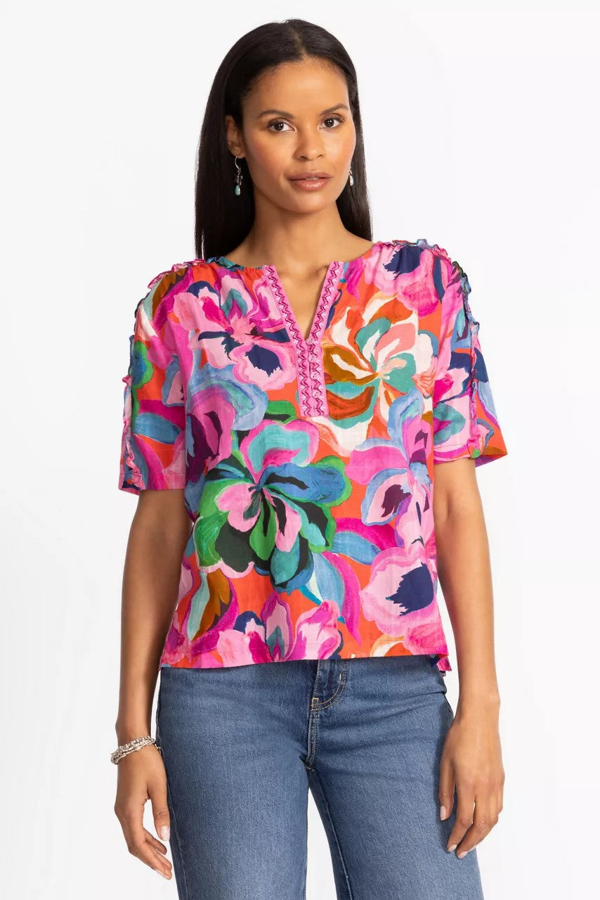Johnny Was Women RUFFLE SEAM TOP
