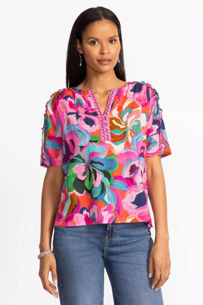 Johnny Was Women RUFFLE SEAM TOP