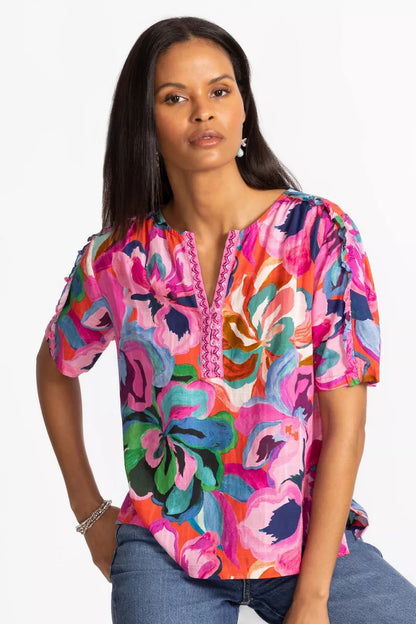 Johnny Was Women RUFFLE SEAM TOP