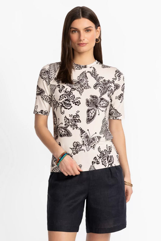 Johnny Was Women THE JANIE FAVORITE FITTED ELBOW SLEEVE TEE