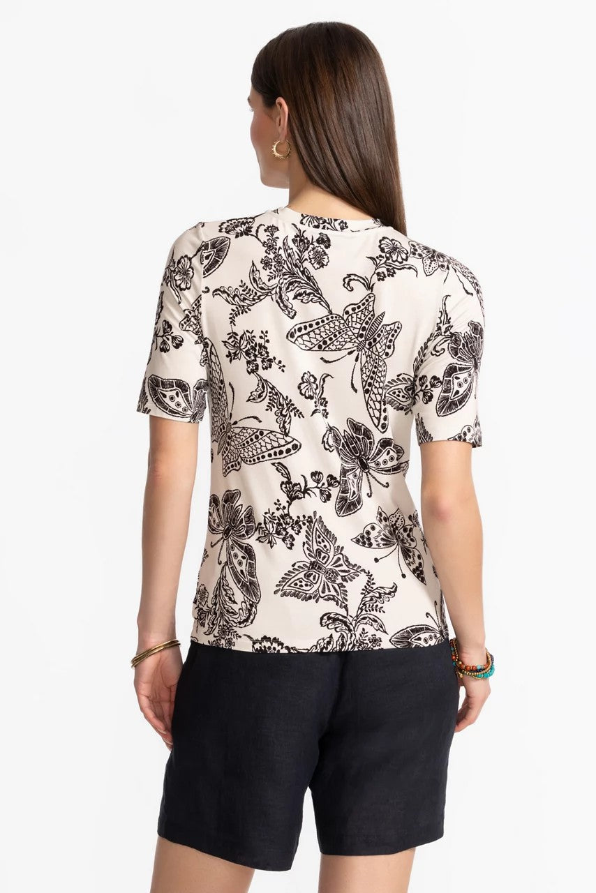 Johnny Was Women THE JANIE FAVORITE FITTED ELBOW SLEEVE TEE