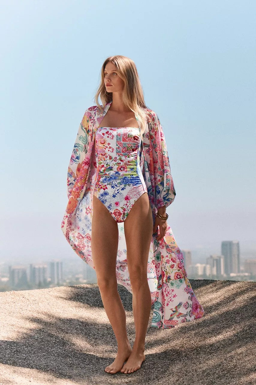 Johnny Was Women MARILYN RUCHED ONE PIECE