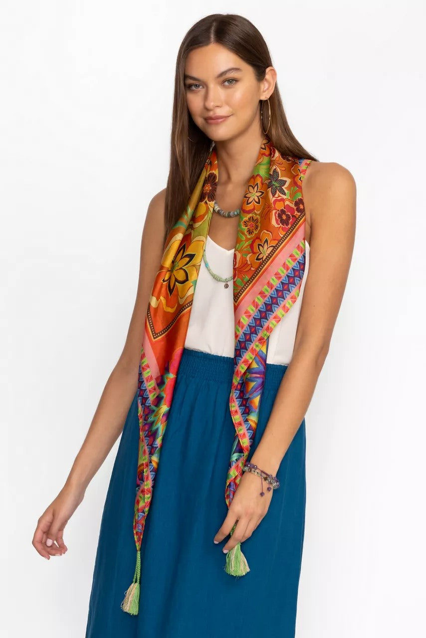 Johnny Was Women TIEDYE SILK SCARF