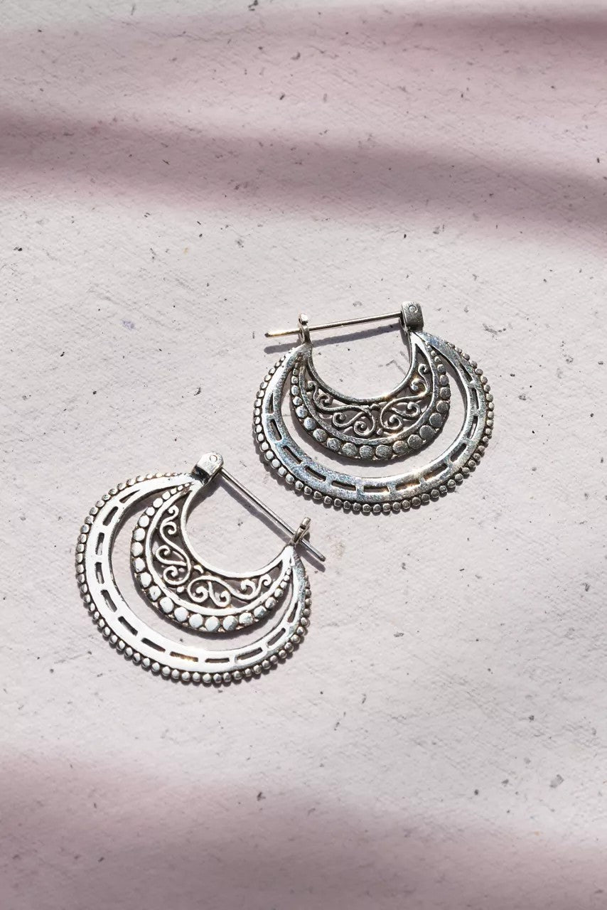 Johnny Was Women AMAZING CURVE HOOP EARRINGS