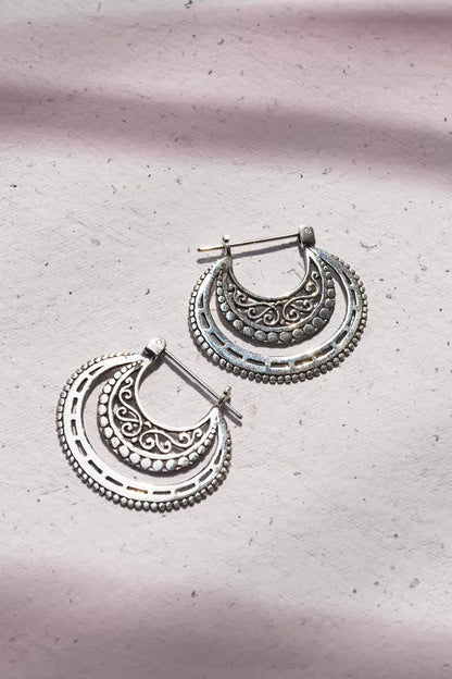 Johnny Was Women AMAZING CURVE HOOP EARRINGS