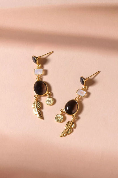 Johnny Was Women WINTER LEAVES DANGLE EARRINGS
