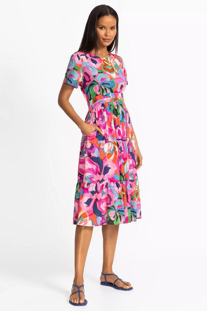 Johnny Was Women SMOCKED TIER DRESS