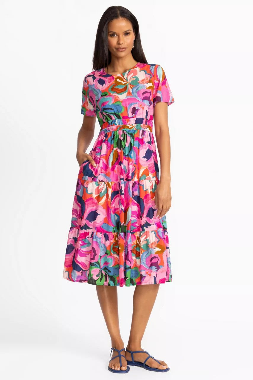 Johnny Was Women SMOCKED TIER DRESS